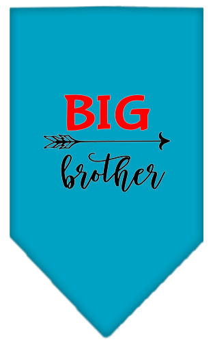 Big Brother Screen Print Bandana Turquoise Large